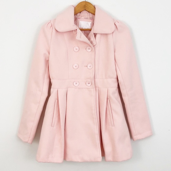 Xhilaration Jackets & Blazers - Xhilaration Pink Faux Wool Pea Coat
